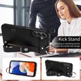 thumbnail image 2 of Allytech Wallet Case for Samsung Galaxy A14 5G, [Card Slot] [Ring Buckle] [Adjustable Wristband with Snap Buckles] Premium PU Leather Kickstand Shockproof Case Cover for Women Men - Black, 2 of 10