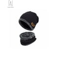 thumbnail image 2 of Gustave 2Pcs Winter Hat Scarf Set Lined Skull Cap Warm Knitted Beanie Hat for Men Women Kids "Black", 2 of 5