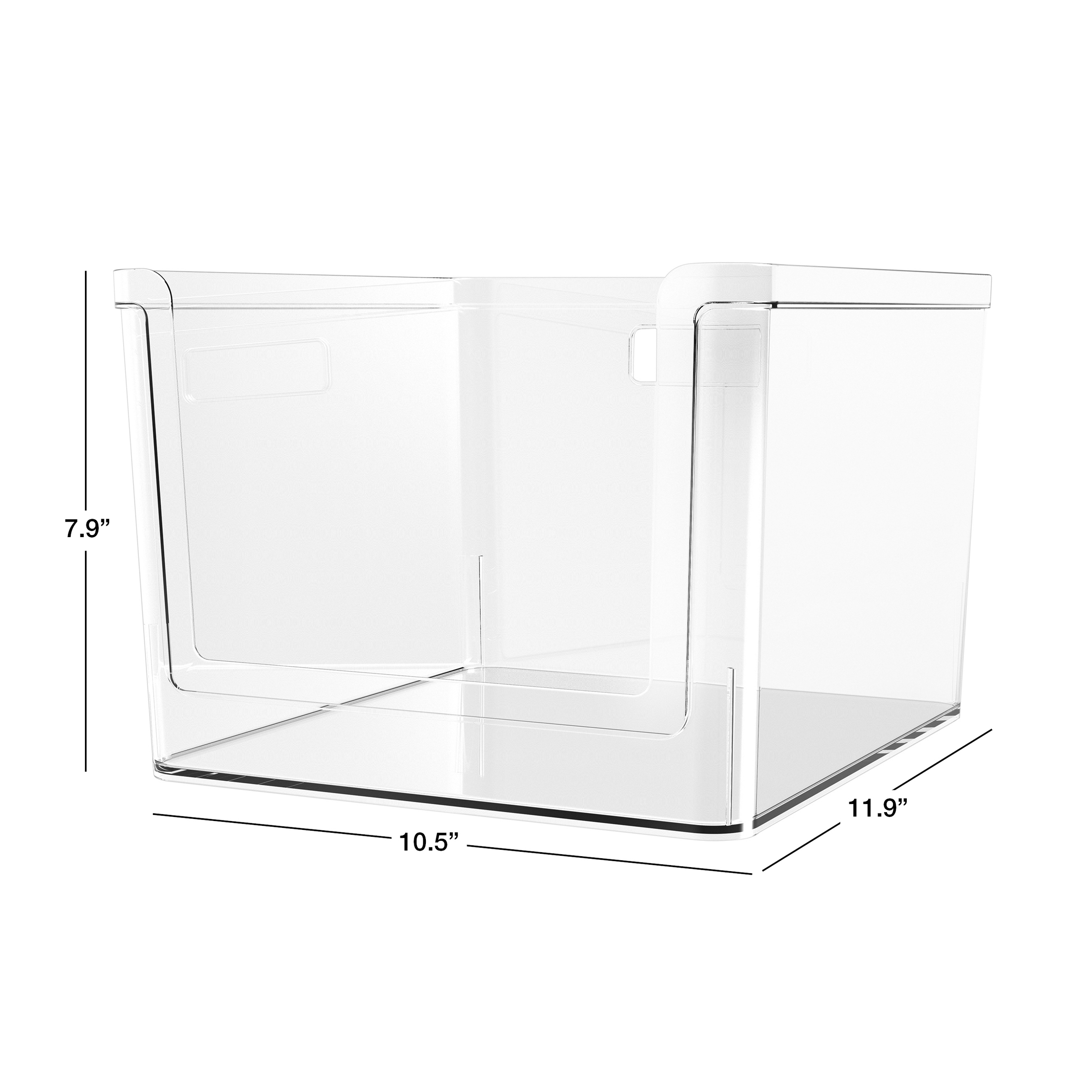 Mainstays Deep Open-Front Pantry Organizer Bin, Clear, 12x10.5x8 photo 6