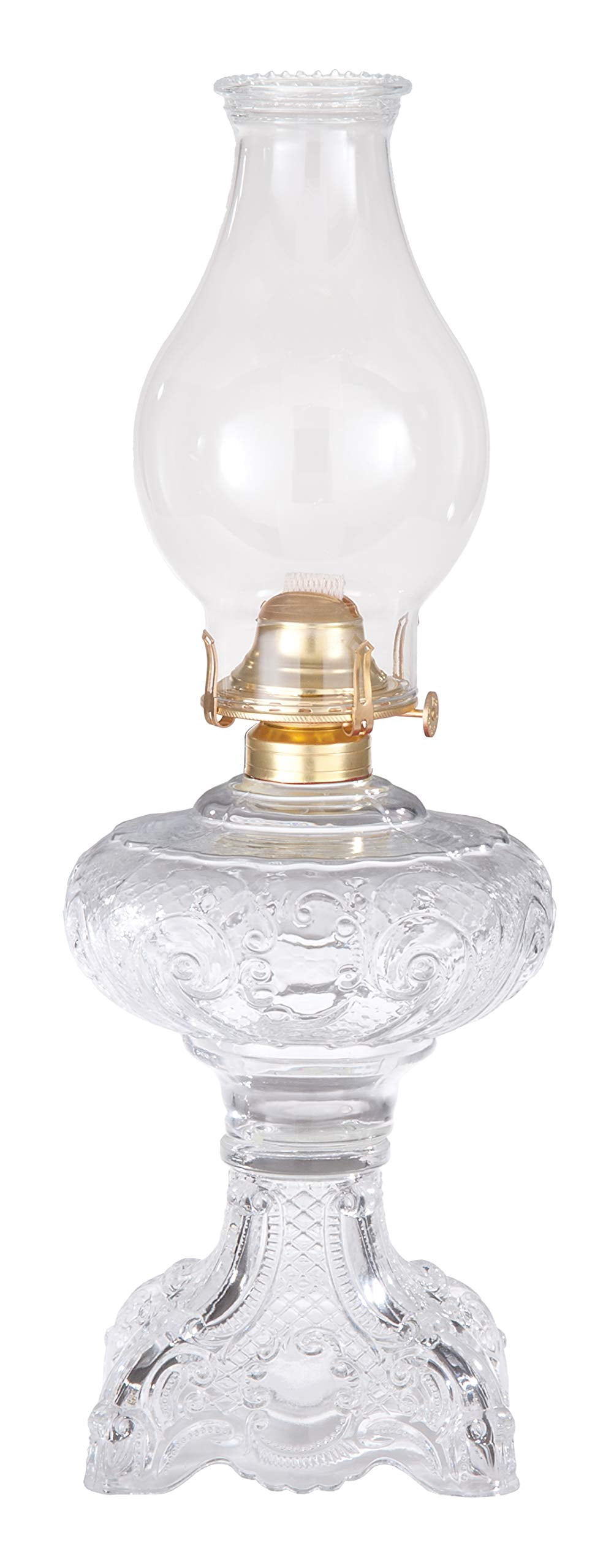 B&P Lamp® Clear Princess Feather Oil Lamp