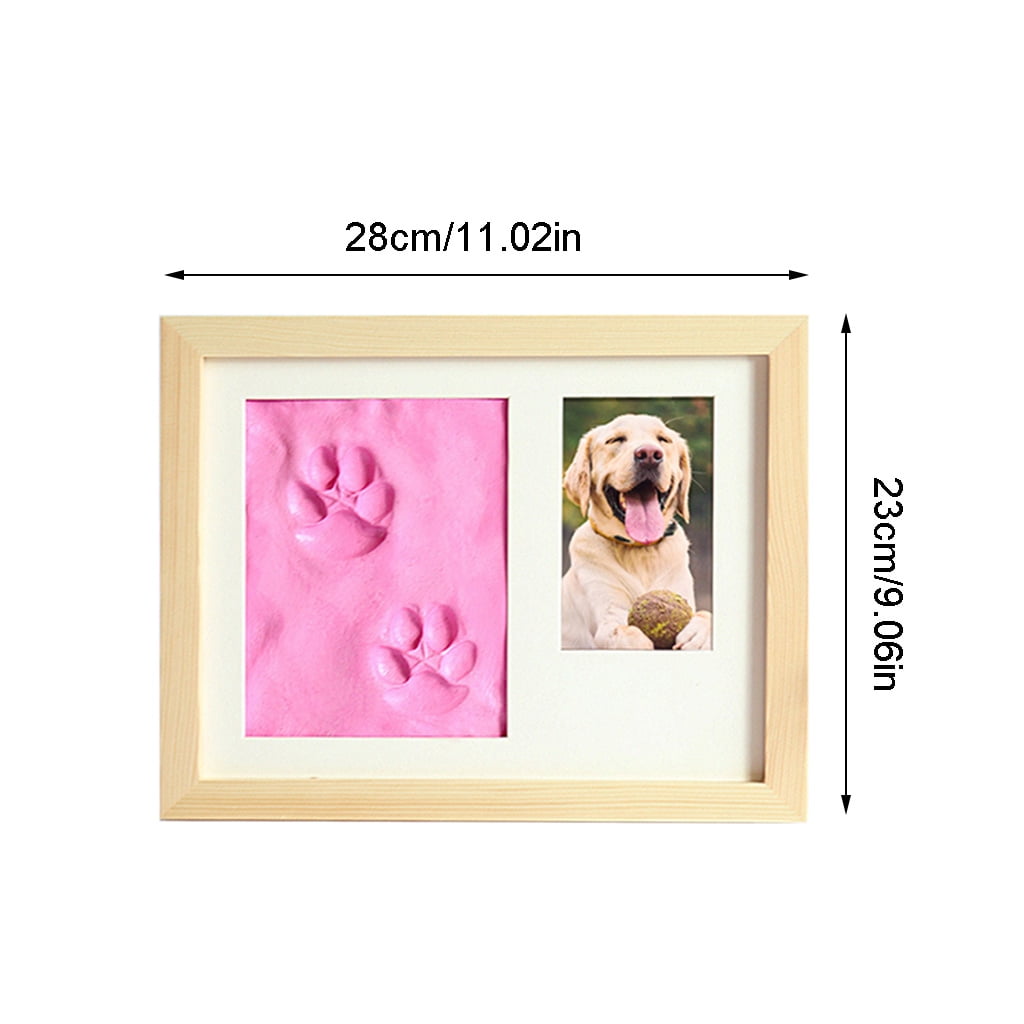 Paw Print Kit Dog Frame Pet Memorial Picture Frame with Pawprints Imprint Kit