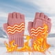thumbnail image 1 of Guantes de cocina con USB, de medio dedo, de terciopelo, tejidos, de invierno, a la moda, para mujer, con hilo expuesto, de medio dedo., 1 of 5