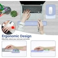 thumbnail image 2 of Mosiso Ergonomic Mouse Pad with Wrist Rest, Non-Slip Base Keyboard Wrist Rest Support, Memory Foam Computer Mouse Mat for Easy Typing and Home/Office Pain Relief, Slate Blue, 2 of 7