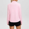 thumbnail image 4 of StSilkitty Sun Protection Athletic Sweatshirts for Womens Solid Color Long Sleeve Mock Neck Half Zip Pullover Tops, 4 of 8