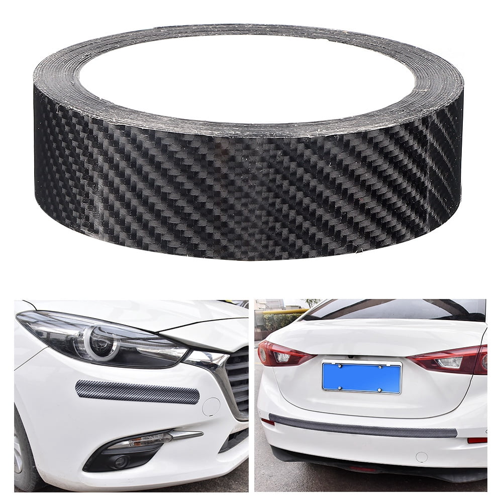 Film Vinyle Effet Carbone 3D 5cm X 500cm – Protection De Seuil De Porte Universelle Pour Voiture