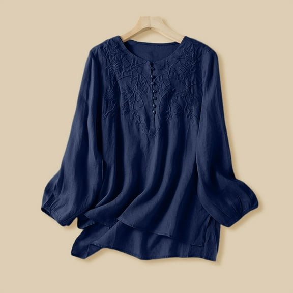 Women's Loose Commuting Casual Retro Temperament Solid Color Linen Shirt Womens Athletic Wear Women Short Sleeve Shirts Sleeve Pack Workout Shirts Women Juniors Graphic Tops Summer Tee Shirts for