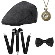1920s Fancy Dress for Men - Gangster Gatsby Costume Set with Accessories
