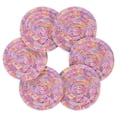 thumbnail image 3 of 6 Pcs Drink Coasters with Holder 3.94in Woven Coasters for Drinks Small Colors Shapes Coaster Set for Protection Table, 3 of 7