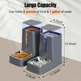 thumbnail image 2 of Automatic Cat Feeder and Cat Water Dispenser Set with Stainless Steel Bowls Gravity Dog Feeder for Small Medium Big Dog Pets Puppy Kitten, 3.5L x 2, 2 of 8