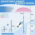 thumbnail image 3 of HOMEYA 3x Plant Umbrellas Adjustable Sun Shade Canopy for Outdoor Potted Plants Patio Flower, 3 of 6