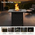 thumbnail image 5 of EAST OAK 32" 52000 BTU Propane Gas Fire Pit Table for Outside with Magnetic Lid Storage Basket & Lava Rocks CSA Certified for Patio, Jet Black, 5 of 9