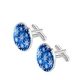 thumbnail image 2 of Snowflakes Stylish Stainless Steel Men's Cufflinks for Shirts and Suits - for Formal Occasions, 2 of 6
