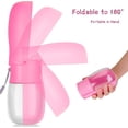 thumbnail image 3 of Botella de agua plegable para perros, botella de agua para perros de 280 ml, botella de agua portátil para perros para paseos al aire libre y viajes - Rosa, 3 of 5