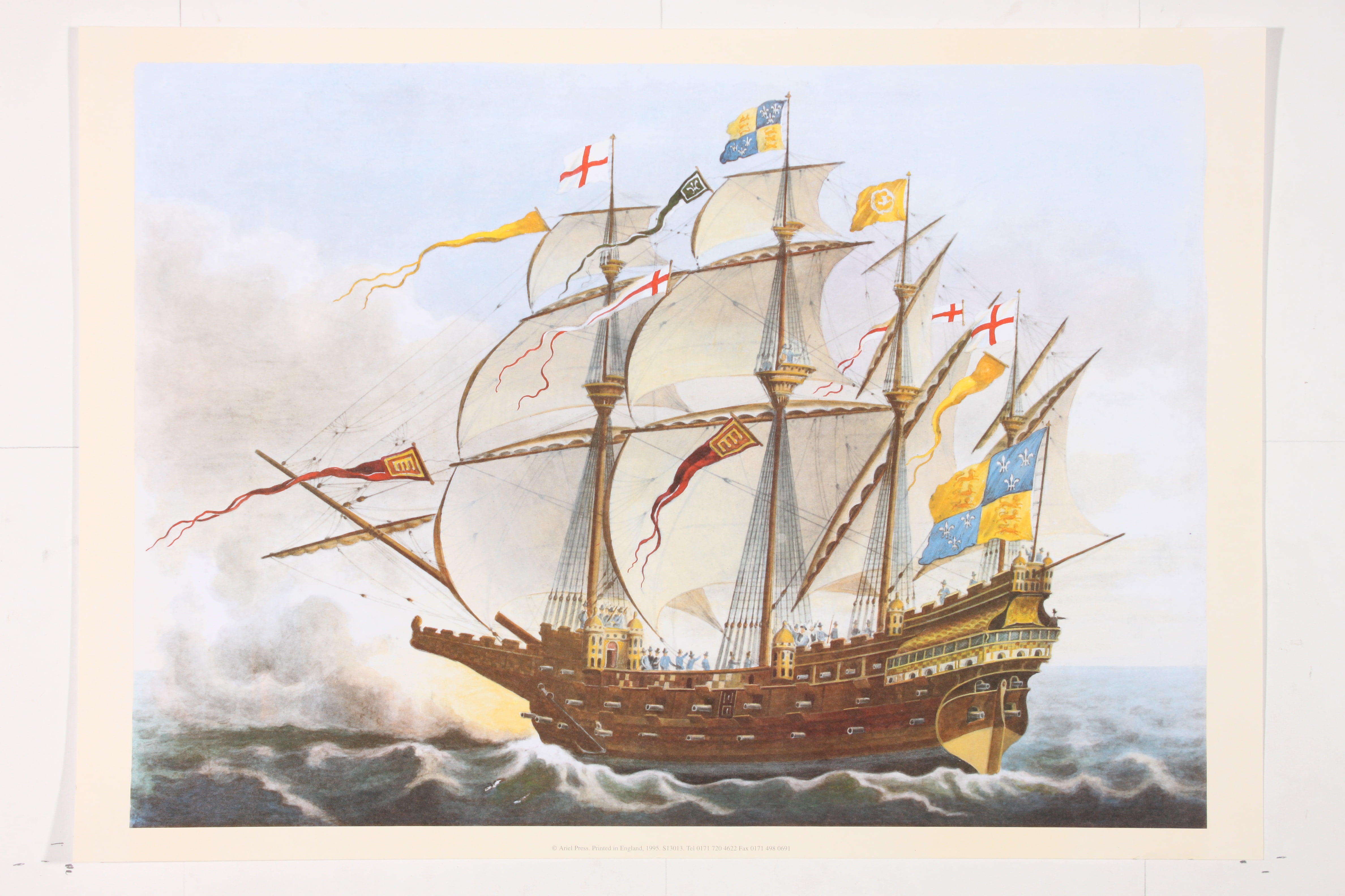 The Great Harry War Ship - premium Art Print of Sailboat Art (13.75 x ...