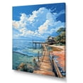 thumbnail image 2 of Designart "Seaside Serenity Capturing Piers and Docks II" Nautical & Beach Canvas Art Print, 2 of 5