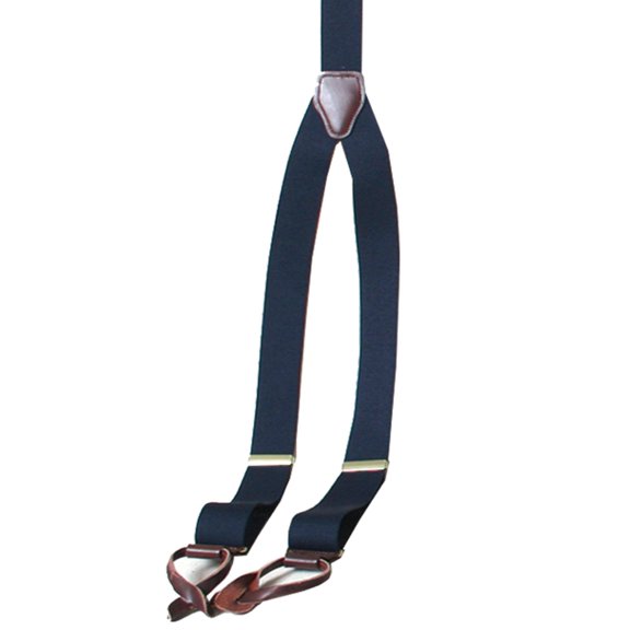 RW040S-NAV-ONE Mens Elastic Y-Back Rangewear Suspender, Navy, One Size