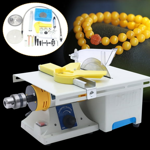110V Gem Polishing Machine Jewelry Lapidary Grinding Equipment Table Rock Saw