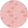 thumbnail image 1 of Ahgly Company Machine Washable Indoor Round Transitional Pastel Red Pink Area Rugs, 7' Round, 1 of 7