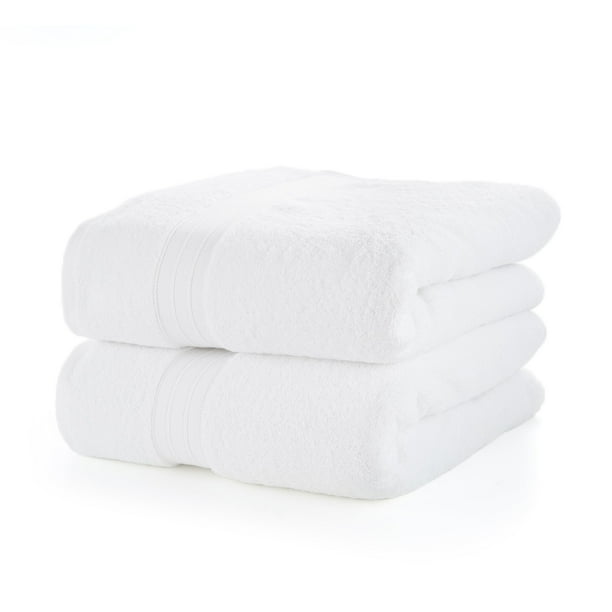Mellanni Bath Sheets 100 Cotton Towels 35"x70", 2 Pack, White