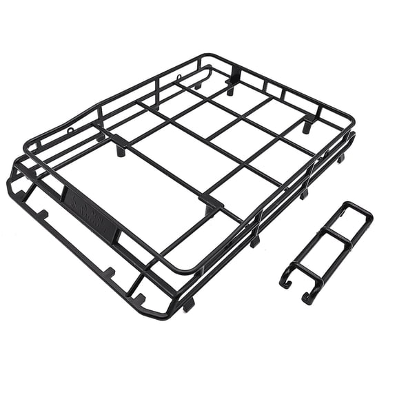 Stylish Black Plastic Roof Rack for 1/12 RC Pickup Trucks Enhance RC Car's Look & Functionality