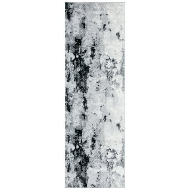 SAFAVIEH Adirondack Ladonna Abstract Runner Rug, Grey/Black, 2'6" x 14'
