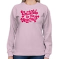 thumbnail image 2 of Smartprints Grateful for This Moment Women's Sweatshirt Light Pink, Cotton, S, 2 of 4