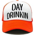 thumbnail image 5 of Funky Junque Foam Trucker Party Hat - Day Drinkin (Neon Orange/White), 5 of 5