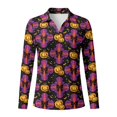 thumbnail image 4 of Jeiento Halloween Spider Pumpkin Women's Golf Shirts, Long Sleeve Athletic Tops for Outdoor Travel, Gym, Daily Workout, 4 of 7