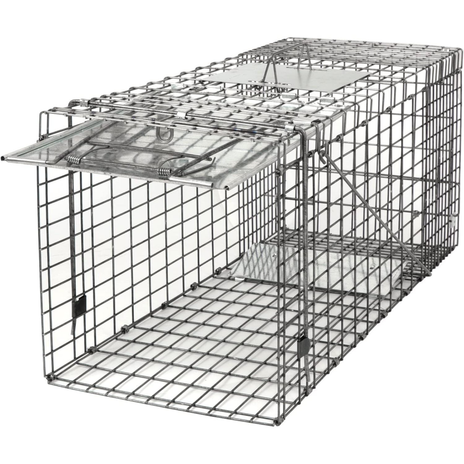 Animal Trap 32 Inches Cage Trap 1Iron Door Foldable Live Catch Cage