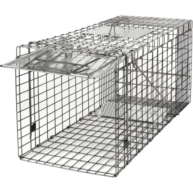 Free Shipping! Animal Trap 32 Inches Cage Trap 1-Iron Door Foldable ...