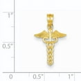 thumbnail image 2 of 14k Yellow Gold Medical Caduceus Symbol Pendant Charm, 2 of 2