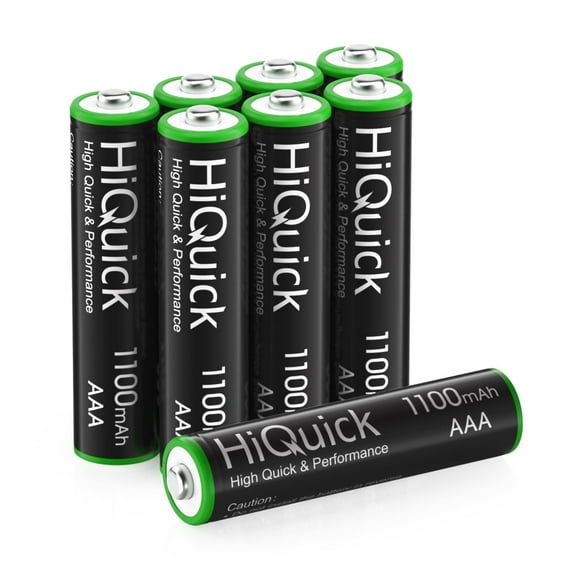 HiQuick Rechargeable AAA Batteries, Nimh Triple a Batteries, 8 Pack