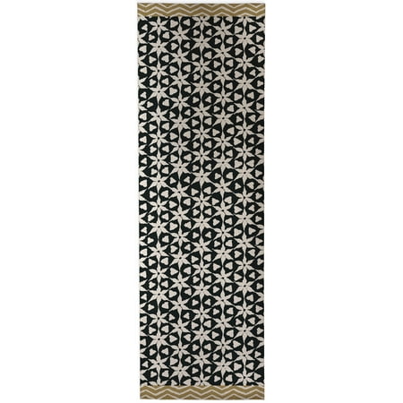 

BULA FLOWER CHARCOAL SQUARE Kitchen Mat By Kavka Designs