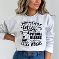 thumbnail image 4 of Powered by Coffee Pitbull Kisses and Cuss Words Sweatshirt, 4 of 8