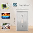 thumbnail image 2 of Rio Salto Toggle Switch 1-Gang Stainless Steel Wall Plate, STANDARD SIZE Thick Metal Plate Outlet Cover Duplex Receptacle Silver  Toggle Switch 1-Gang 10-Pack, 2 of 6