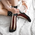 thumbnail image 6 of America Flag Retro Athletic Crew Novelty Socks for Womens Mens, 6 of 6