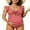 Pink, variant on Square Neck Maternity Bathing Suit Cutout Modest One Piece Pregnancy Swimsuit