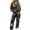 Black Christmas Print, variant on Blue Snow Argyle Women's 2 Piece Outfits Autumn Full Zip Hooded Relaxed Wide Leg Pants Winter Cozy Loungewear Casual Walking Athletic Jogger Sets with Pockets, XS