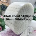 thumbnail image 1 of Wholesale 1roll Transparent White Dot Sticker Adhesive Fastener Tape Dot Hook and Loop Round Strong Self Adhesive Fastener Tape 20mm WH loop 5400pcs Dot Sticker, 1 of 6