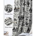 thumbnail image 3 of Western Cowboys Kitchen Curtains Vintage Desert Canyon Cactus Horseshoe Cafe Short Curtains for Bathroom Blackout Window Curtain Small Window Treatment Drapes for Bedroom Living Room 27.5"x39"x2, 3 of 9