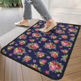 thumbnail image 4 of Pioneer Flower Floral Print Pattern Non Slip Washable Indoor Door Mat, Decorative Entry Rug for Entrance Bedroom Kitchen Bathroom, 30"x17", 4 of 6