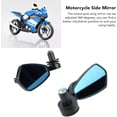 thumbnail image 4 of Motorcycle Handlebar Rearview Mirror Set,Acouto Motorcycle Bar End Mirror 1pair Handlebar Rearview Mirror Mount Clear Wide View Aluminum Alloy Handlebar Wing Mirrors for Motorbike, 4 of 8