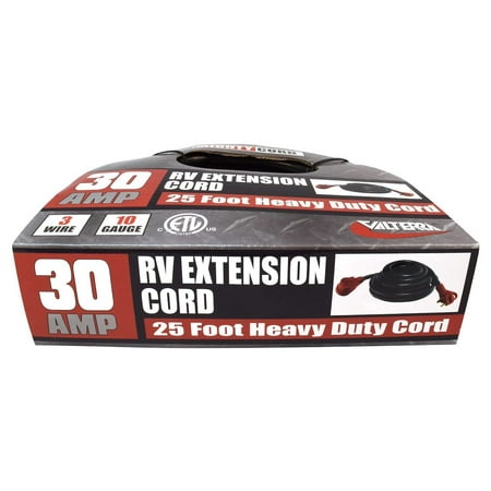 Valterra A10-3025EH Mighty Cord 30 Amp Extension Cord with Handle - 25', Red