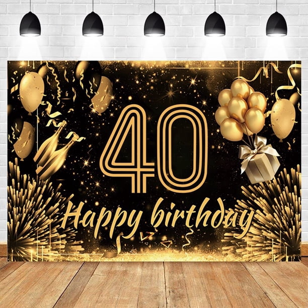 Telón de fondo con purpurina para cumpleaños de adultos, globos, pancarta de fiesta de cumpleaños, decoración para sesión fotográfica, fondo fotográfico para estudio fotográfico