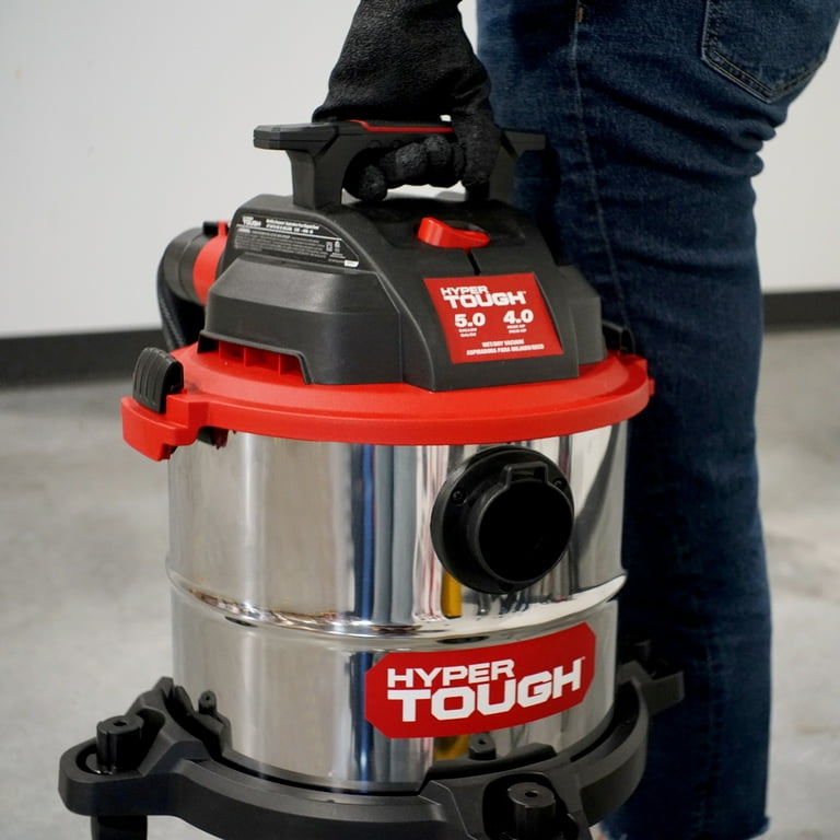 Hyper Tough 5 Gallon 4 HP Stainless Steel Wet Dry Vacuum for