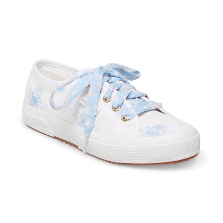 Superga Lace up Round toe Floral Lace Up Sneaker MORNING MIST