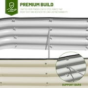 Wolan SnugNiture Raised Garden Bed, 3Pcs 4x2x1ft Galvanized Metal Planter Box, White — $74.99 (52% off)