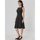 thumbnail image 3 of Vestido Sin Mangas Para Mujer Vestidos De Trabajo Acampanados Y Con Cinturón Y Cremallera Negro M, 3 of 5