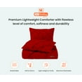 thumbnail image 3 of King Comforter Pinch Blood Red 300 GSM Plush Siliconized Microfiber Fill Duvet Insert Box Stiched Quilted Fluffy Soft 600 TC Egyptian Cotton Shell with Piping & Pillowcases, 3 of 8