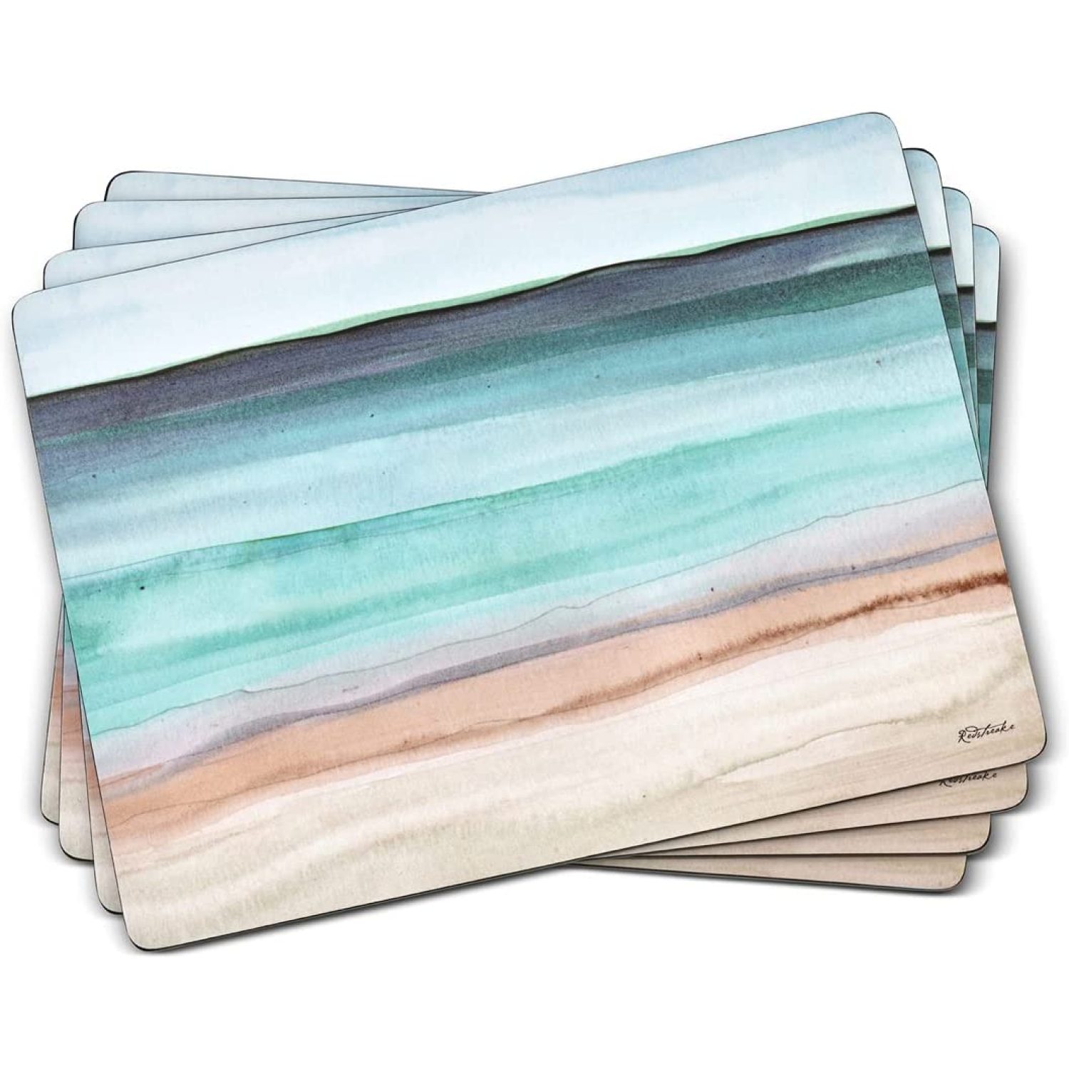 Coastal Shore Collection Placemats Set of 4 Heat Resistant Mats